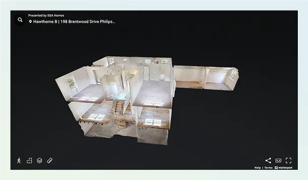 Screenshot of a virtual tour interface on our website
